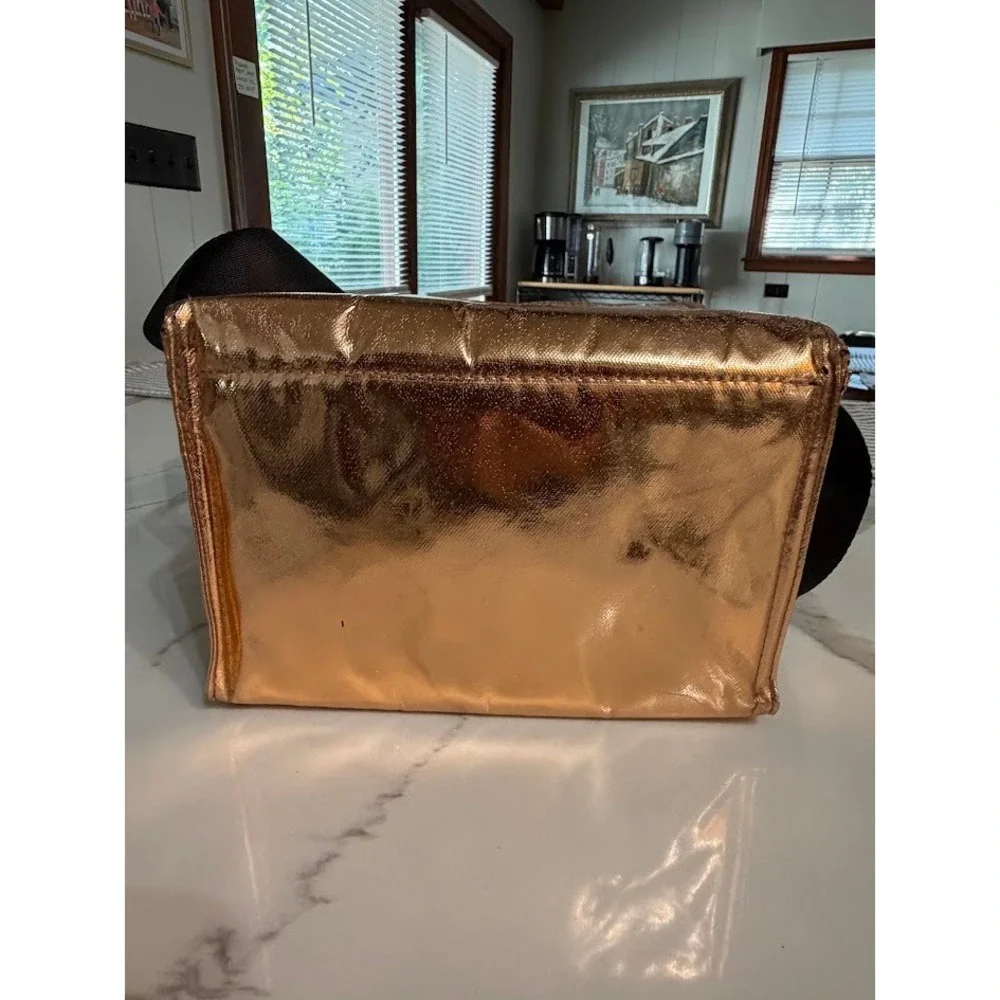 Victoria's Secret PINK Metallic Rose Gold Insulated Cooler Bag Shoulder Strap
